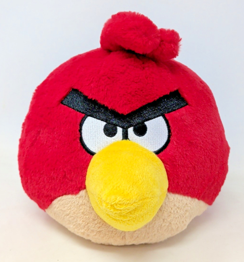 Angry Birds Red Bird 8" Plush Stuffed Animal Commonwealth 2010 Medium No Sound
